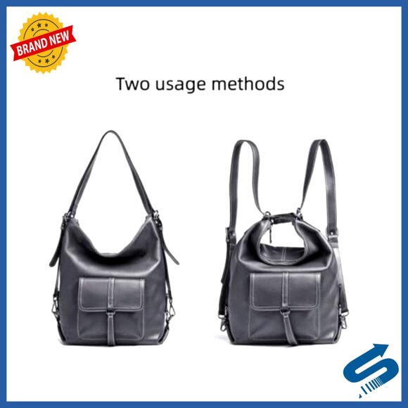 Genuine Leather Backpack Purse Large Capacity Anti-Theft Travel Convertible main image 4